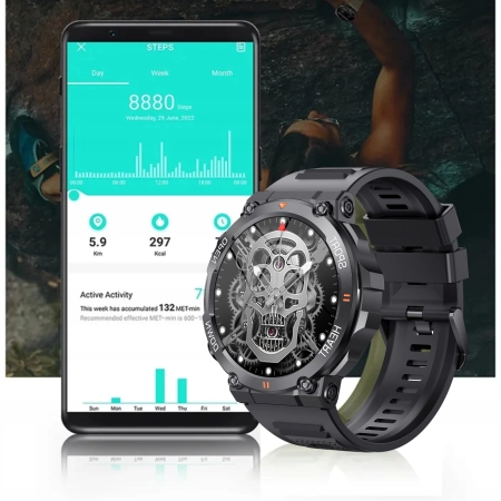 SMARTWATCH WENOM K56 PRO 360x360 ROZMOWY MENU PL WODOODPORNY SPORTOWY watch
