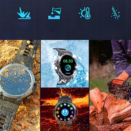 SMARTWATCH WENOM K56 PRO 360x360 ROZMOWY MENU PL WODOODPORNY SPORTOWY watch