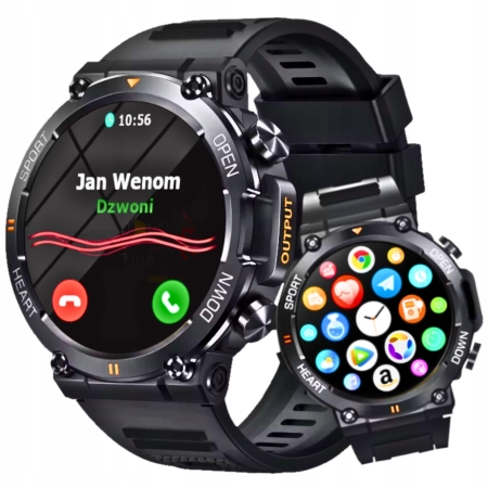 SMARTWATCH WENOM K56 PRO 360x360 ROZMOWY MENU PL WODOODPORNY SPORTOWY watch