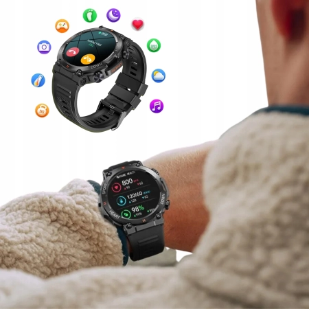 SMARTWATCH WENOM K56 PRO 360x360 ROZMOWY MENU PL WODOODPORNY SPORTOWY watch