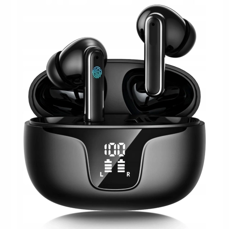 SŁUCHAWKI BEZPRZEWODOWE dokanałowe TWS XY19 bluetooth DWA mikrofony ANC ENC