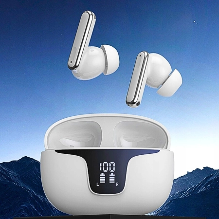 SŁUCHAWKI BEZPRZEWODOWE dokanałowe TWS XY19 bluetooth DWA mikrofony ANC ENC