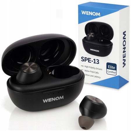 SŁUCHAWKI BEZPRZEWODOWE WENOM SPE-13 bluetooth 5.3 WODOODPORNE 2 mikrofony