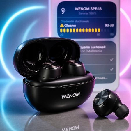 SŁUCHAWKI BEZPRZEWODOWE WENOM SPE-13 bluetooth 5.3 WODOODPORNE 2 mikrofony