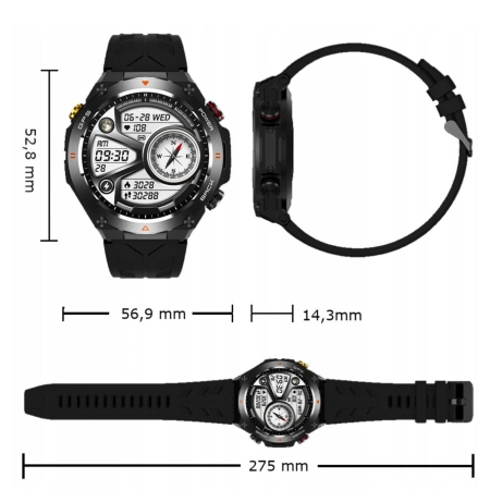 SMARTWATCH WENOM GPS Menu PL Sport Watch 412 x 412 Krokomierz PULSOMETR