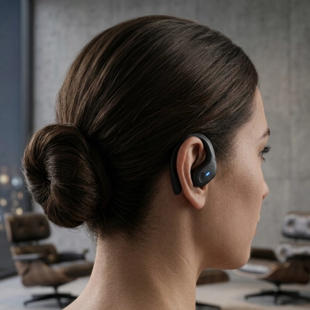 SŁUCHAWKI BEZPRZEWODOWE ZAUSZNE BLUETOOTH 5.3 dokanałowe BASS rozmowy