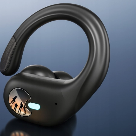 SŁUCHAWKI BEZPRZEWODOWE ZAUSZNE BLUETOOTH 5.3 dokanałowe BASS rozmowy