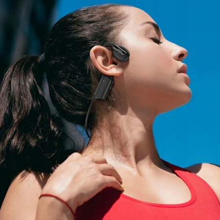 SŁUCHAWKI BEZPRZEWODOWE PRZEWODNICTWO KOSTNE BLUETOOTH SPORTOWE słuch s23