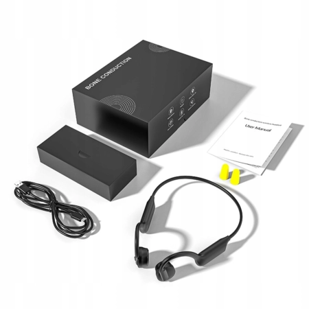 SŁUCHAWKI BEZPRZEWODOWE PRZEWODNICTWO KOSTNE BLUETOOTH SPORTOWE słuch s23