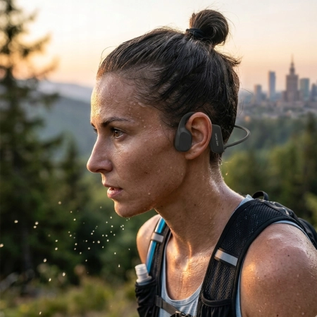 SŁUCHAWKI BEZPRZEWODOWE PRZEWODNICTWO KOSTNE BLUETOOTH SPORTOWE GAMINGOWE