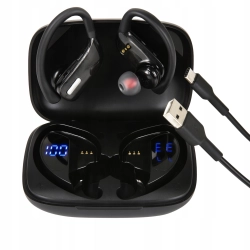 SŁUCHAWKI bezprzewodowe ZAUSZNE dokanałowe T17 do biegania bluetooth 5.3 SŁUCHAWKI bezprzewodowe ZAUSZNE dokanałowe T17 do biegania bluetooth 5.3