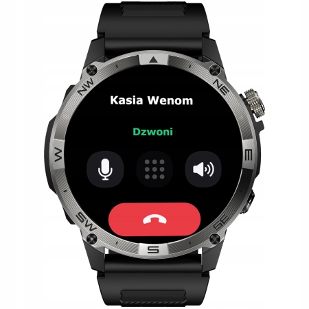 SMARTWATCH MĘSKI GPS ZEGAREK WODOODPORNY IP68 3ATM MENU PL ROZMOWY AMOLED