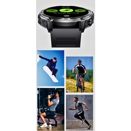 SMARTWATCH MĘSKI GPS ZEGAREK WODOODPORNY IP68 3ATM MENU PL ROZMOWY AMOLED