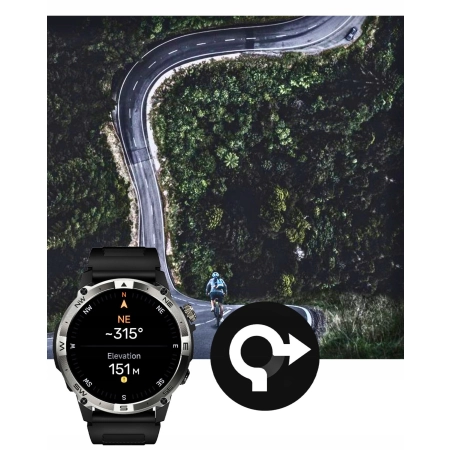 SMARTWATCH MĘSKI GPS ZEGAREK WODOODPORNY IP68 3ATM MENU PL ROZMOWY AMOLED