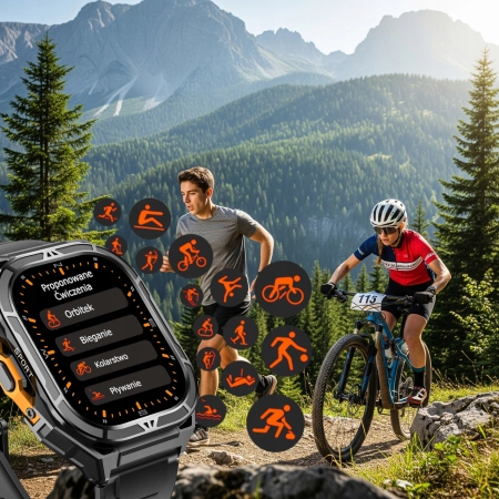 ZEGAREK SMARTWATCH MĘSKI DAMSKI WODOODPORNY 5 ATM Z ROZMOWAMI MENU POLSKIE