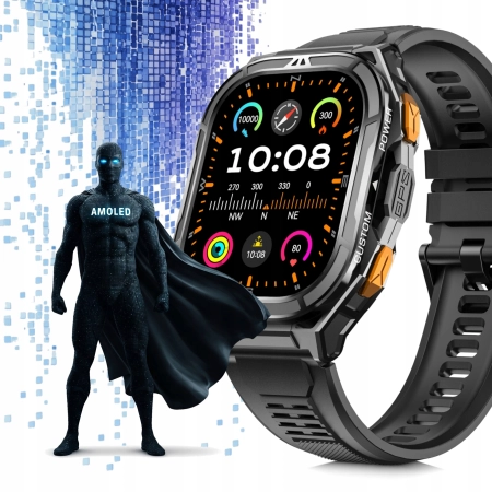 ZEGAREK SMARTWATCH MĘSKI DAMSKI WODOODPORNY 5 ATM Z ROZMOWAMI MENU POLSKIE
