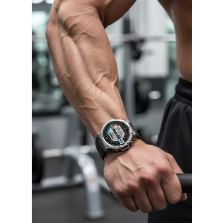 SMARTWATCH MĘSKI GPS ZEGAREK WODOODPORNY IP69K 5 ATM MENU PL ROZMOWY AMOLED