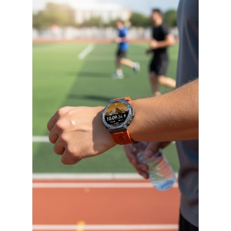 SMARTWATCH MĘSKI GPS ZEGAREK WODOODPORNY IP69K 5 ATM MENU PL ROZMOWY AMOLED