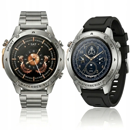 SMARTWATCH MĘSKI WODOODPORNY 5ATM AMOLED GPS rozmowy MENU POLSKIE ZEGAREK