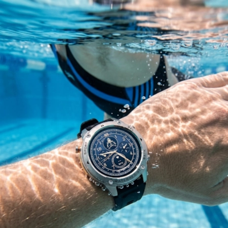 SMARTWATCH MĘSKI WODOODPORNY 5ATM AMOLED GPS rozmowy MENU POLSKIE ZEGAREK