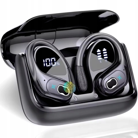SŁUCHAWKI BEZPRZEWODOWE BLUETOOTH DOKANAŁOWE SPORTOWE ROZMOWY