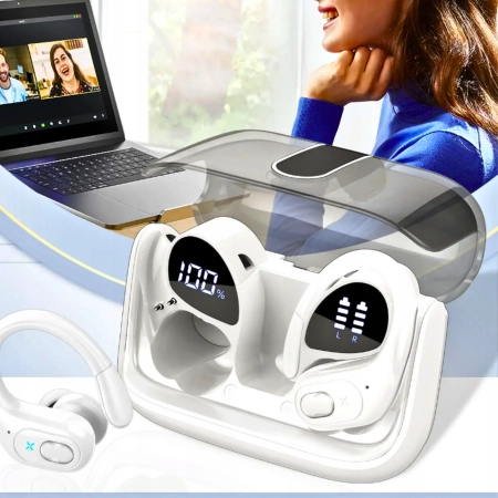 SŁUCHAWKI BEZPRZEWODOWE BLUETOOTH DOKANAŁOWE SPORTOWE ROZMOWY