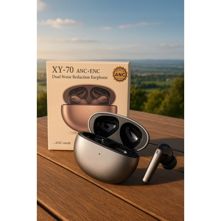 SŁUCHAWKI BEZPRZEWODOWE Bluetooch 5.3 dokanałowe ANC ENC XY70 DWA MIKROFONY