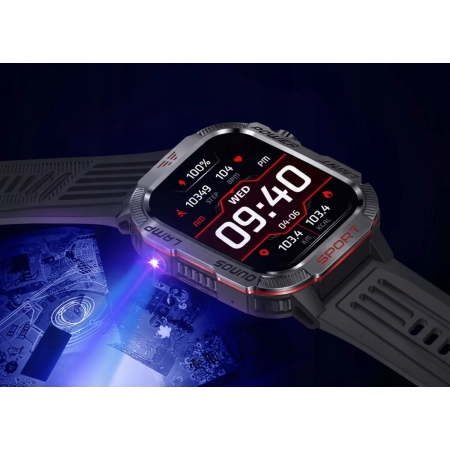Smartwatch ELONIX SMARTWATCH MĘSKI HAMER wodoodporny Bluetooth + 2 paski
