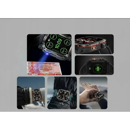 Smartwatch ELONIX SMARTWATCH MĘSKI HAMER wodoodporny Bluetooth + 2 paski