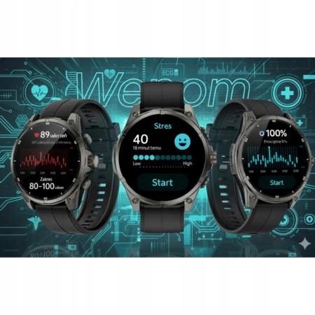 Smartwatch Męski Wenom Explorer 2 PRO MAX GPS AMOLED Wodoodporny 5ATM