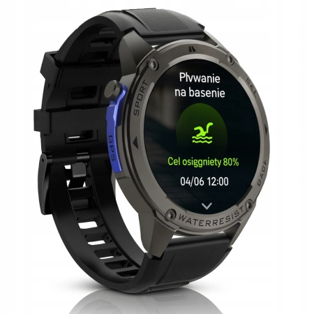 Smartwatch Wenom Hydro Guard GPS Dm56 Wodoodporny Lokalizacja GPS czarny