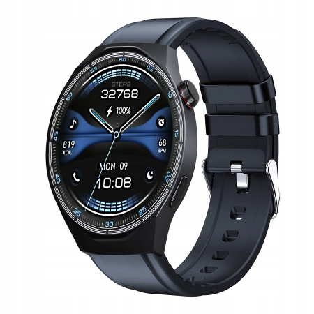 Smartwatch Wenom GTS-49 AMOLED wodoodporny sportowy EKG rozmowy PL czarny