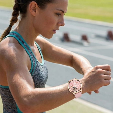 SMARTWATCH ZEGAREK DAMSKI POLSKIE MENU ROZMOWY SMART WATCH ZŁOTY
