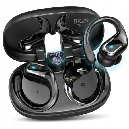 SŁUCHAWKI BEZPRZEWODOWE BLUETOOTH 5.4 DOKANAŁOWE SPORTOWE ROZMOWY BASS