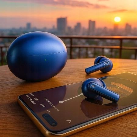 SŁUCHAWKI BEZPRZEWODOWE Bluetooch 5.3 dokanałowe ANC ENC DWA MIKROFONY ENC