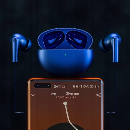 SŁUCHAWKI BEZPRZEWODOWE Bluetooch 5.3 dokanałowe ANC ENC DWA MIKROFONY ENC