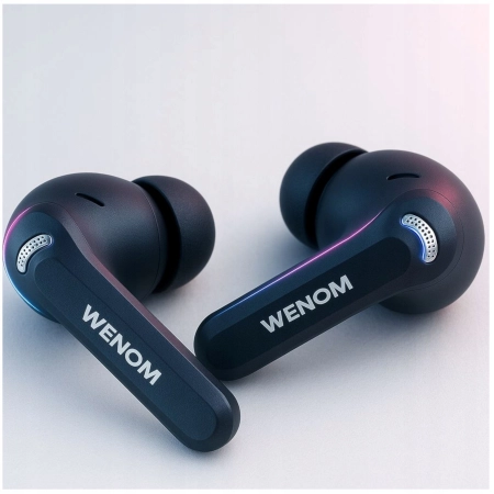 Słuchawki bezprzewodowe dokanałowe Wenom Aura BLUETOOTH 5.4 ANC dnia rozmów