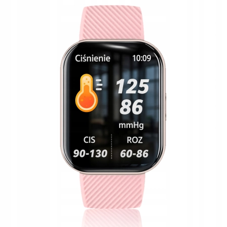Smartwatch Wenom DAMSKI różowy BLUETOOTH ZEGAREK SMART WATCH WODOODPORNY