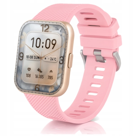Smartwatch Wenom DAMSKI różowy BLUETOOTH ZEGAREK SMART WATCH WODOODPORNY