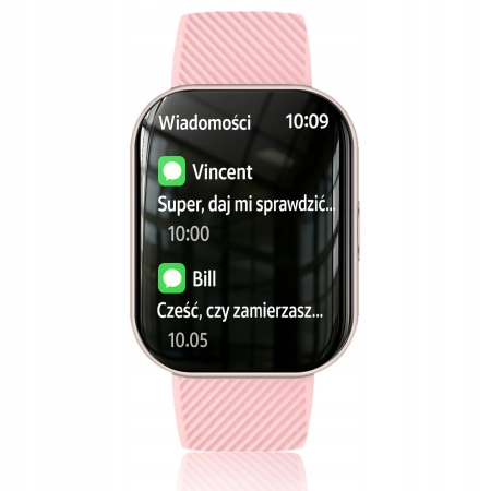Smartwatch Wenom DAMSKI różowy BLUETOOTH ZEGAREK SMART WATCH WODOODPORNY