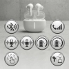 Słuchawki bezprzewodowe bluetooth dokanałowe czarne DWA MIKROFONY