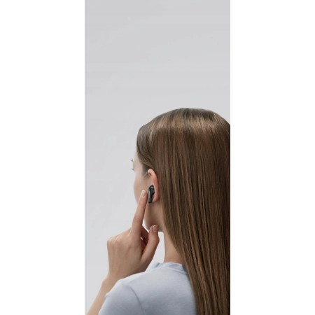 Słuchawki bezprzewodowe bluetooth dokanałowe czarne DWA MIKROFONY