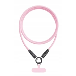 Smycz do telefonu nylon różowy kabel do ładowania usb-C usb-C