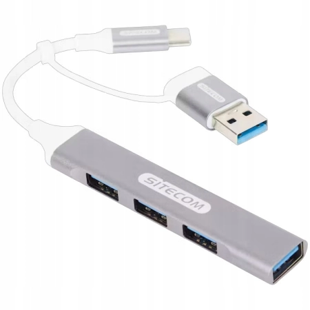 Hub USB-C & USB-A do 4 x USB-A Sitecom do Windows, Apple Mac