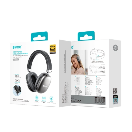 BWOO Bezprzewodowe Słuchawki BT 5.3 BW-585 z Mikrofonem bluetooth 5.4