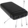 Powerbank Forever TB-100M 2xUSB i USB-C 10000 mAh czarny