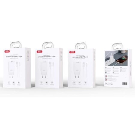 XO Ładowarka Sieciowa CE34 2x USB 2,4A Biała Szybkie Ładowanie 230V EU