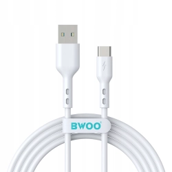 Kabel BWOO USB - USB typ C 2 m biały Kabel BWOO USB - USB typ C 2 m biały