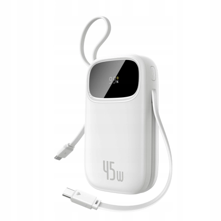 Powerbank Baseus EnerFill FC31 QPow3 20000mAh 45W 2x kabel USB-C biały