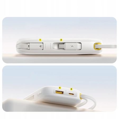 Powerbank Baseus EnerFill FC31 QPow3 20000mAh 45W 2x kabel USB-C biały